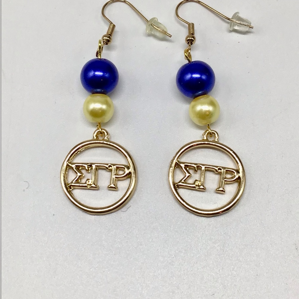 Sigma Gamma Rho Dangle Earrings - Picture 6 of 6